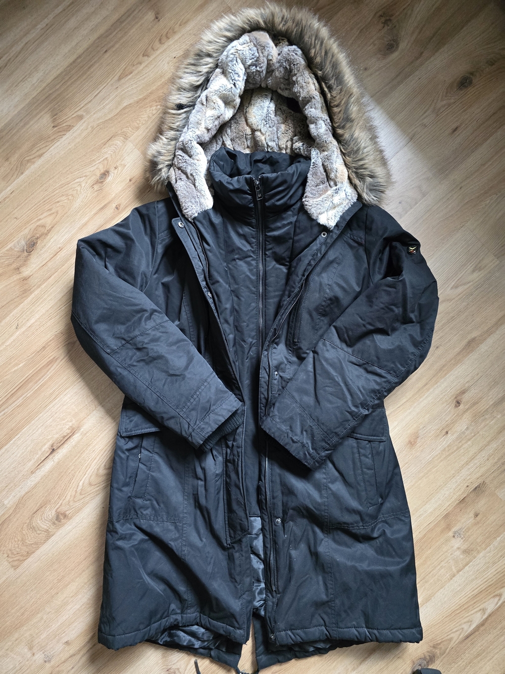 1 Madison Expedition Heritage Collection Women's Hooded Faux Fur Parka Coat M